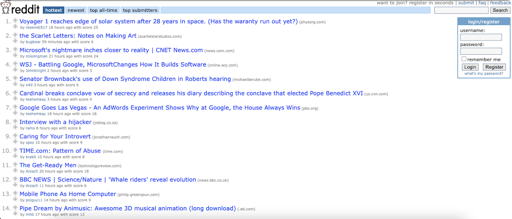 Web 2.0 Reddit